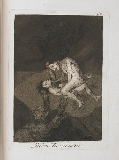 Plate from Los Caprichos, 1797-1798 by Francisco de Goya